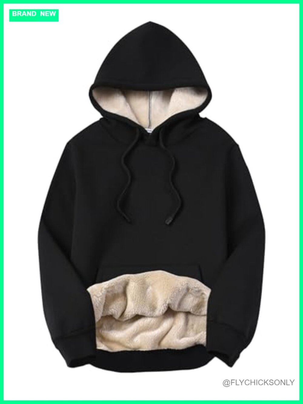 Sherpa Fleece Hoodie Pullover Warm Heavyweight Sweatshirt Kangaroo Pocket